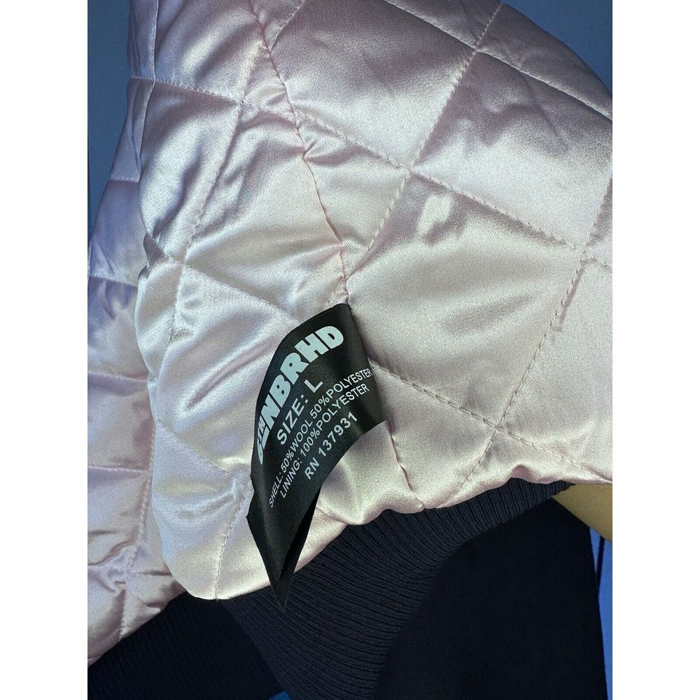 6THNBRHD VARSITY JACKET "HIT RECORDS" -NAVY - Picture 7 of 7